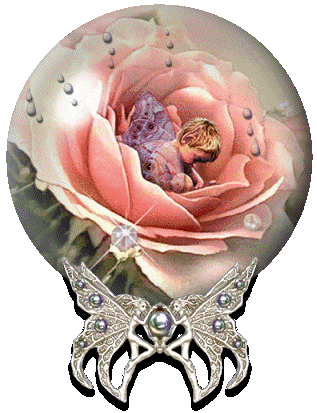 globe coeur rose et enfant